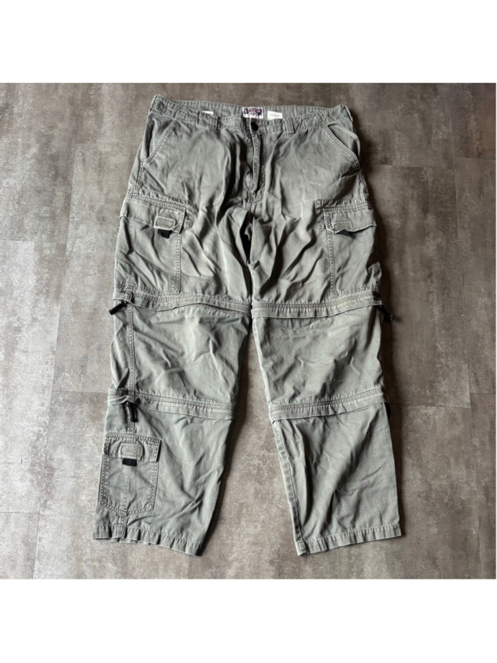Vintage Nevada Jeanswear Double Convertible Cargo Pants Men’s 36x33 Green